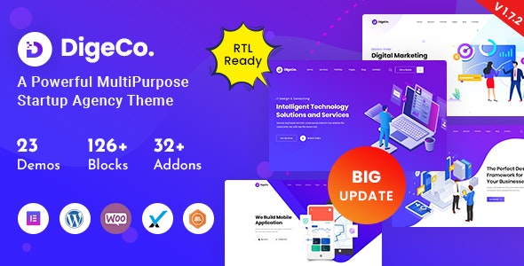 Nulled Digeco v1.7.2 Startup Agency WordPress Theme